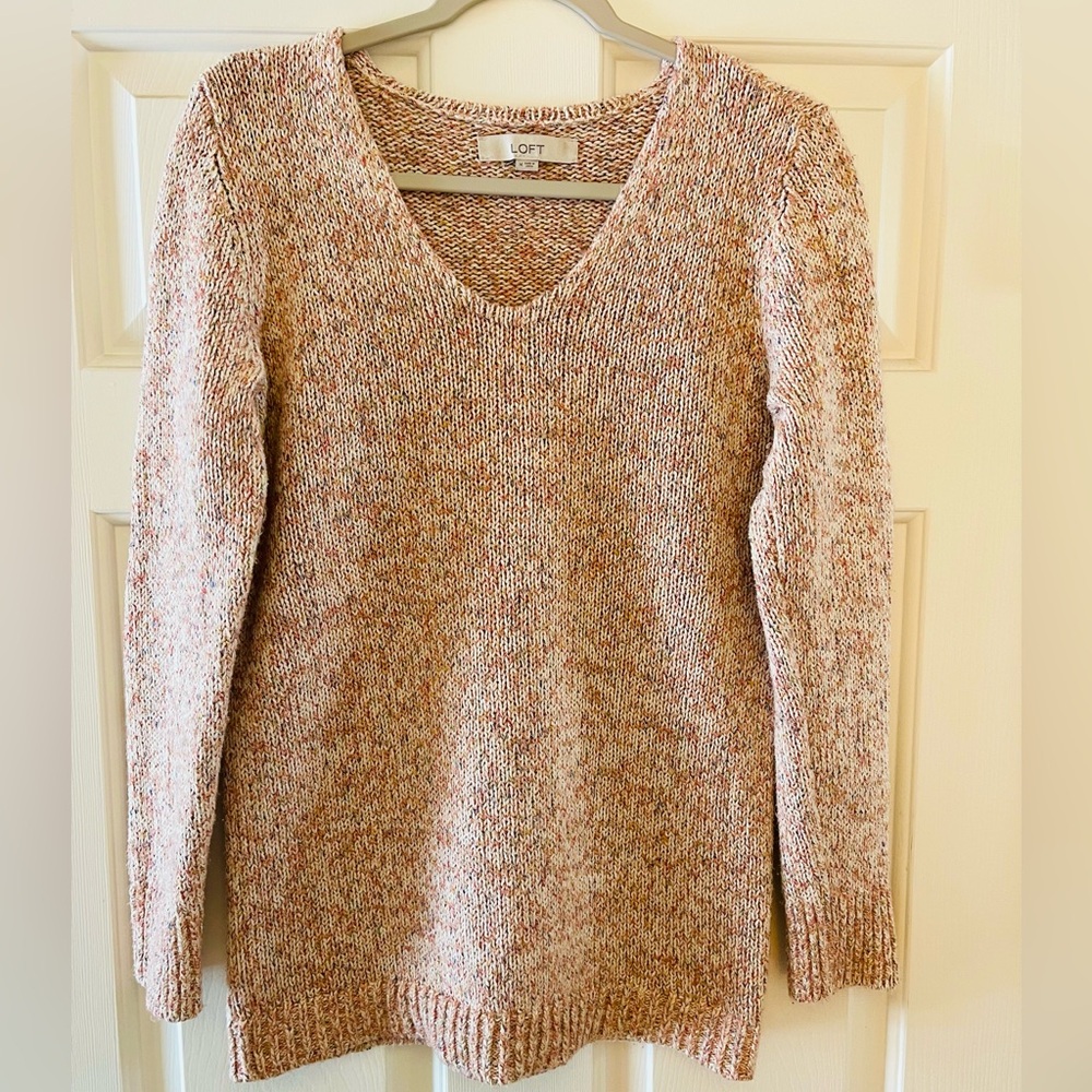 LOFT Women's Multicolor V-Neck Sweater